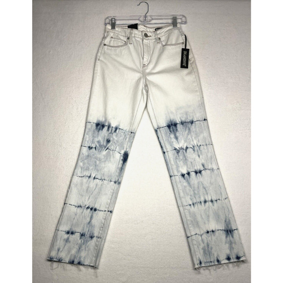 Blank NYC Madison High Rise Dip Dye Crop Raw Hem Jeans Hippie Boho Size 24 New - Picture 1 of 15